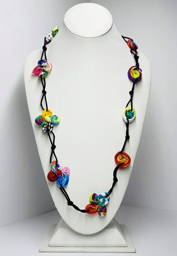 Ficklesticks - Clover and Millefiori Necklace - Artemisia Artwear